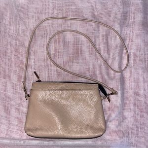 A Bellucci Italian Leather Shoulder Bag-Blush/Pale Pink